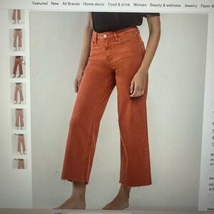 Vervet Blue Women’s High Rise Wide Leg Crop | Size 32